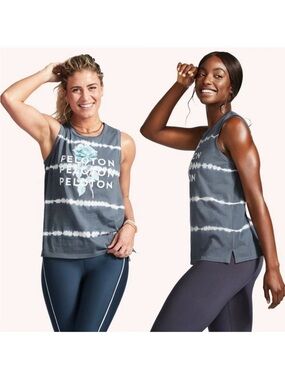 Peloton Women's Tie-Dye Studio Side Slit Muscle Tank - Size M (NWOT)